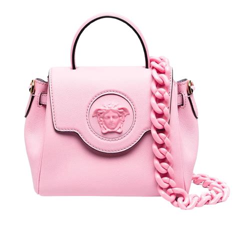 baby pink versace bag.